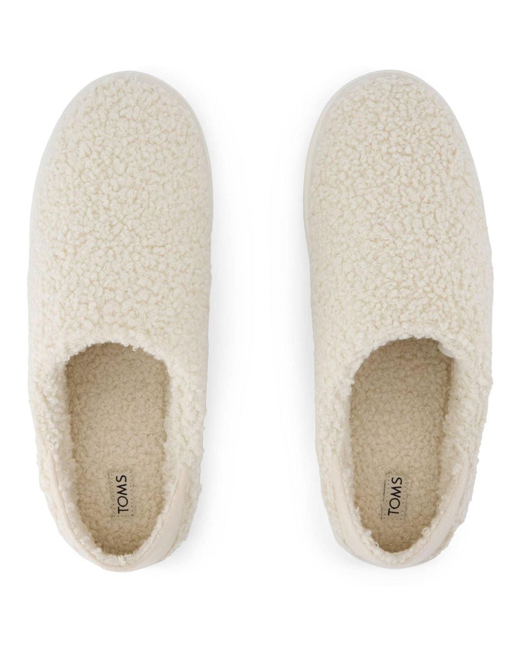 TOMS White Ezra Polyester Slippers