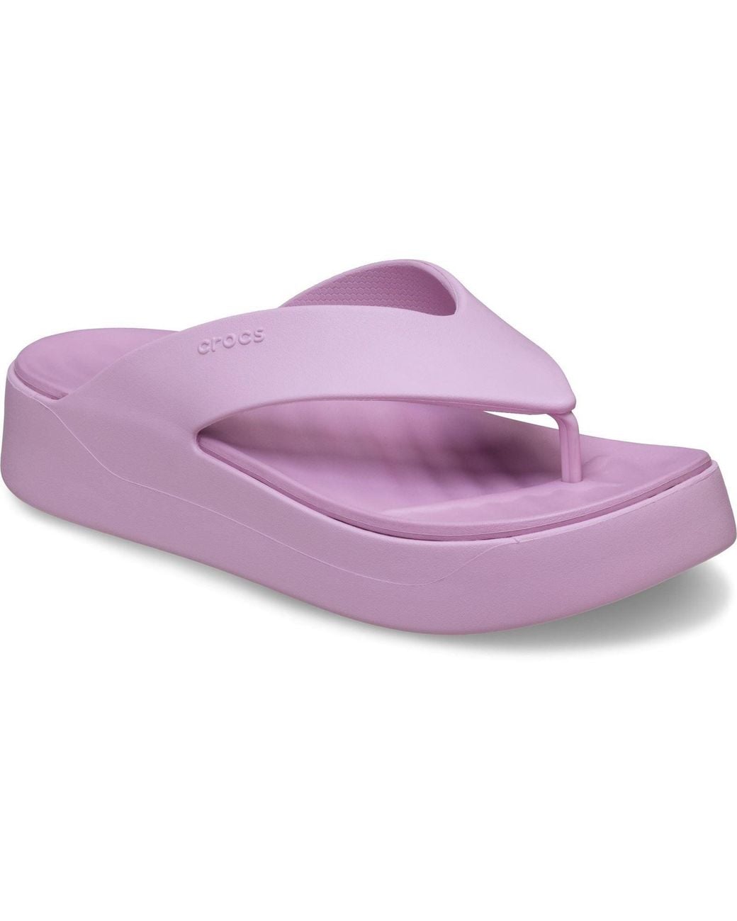 CROCSTM Purple Getaway Platform Synthetic Hydrangea Sandals