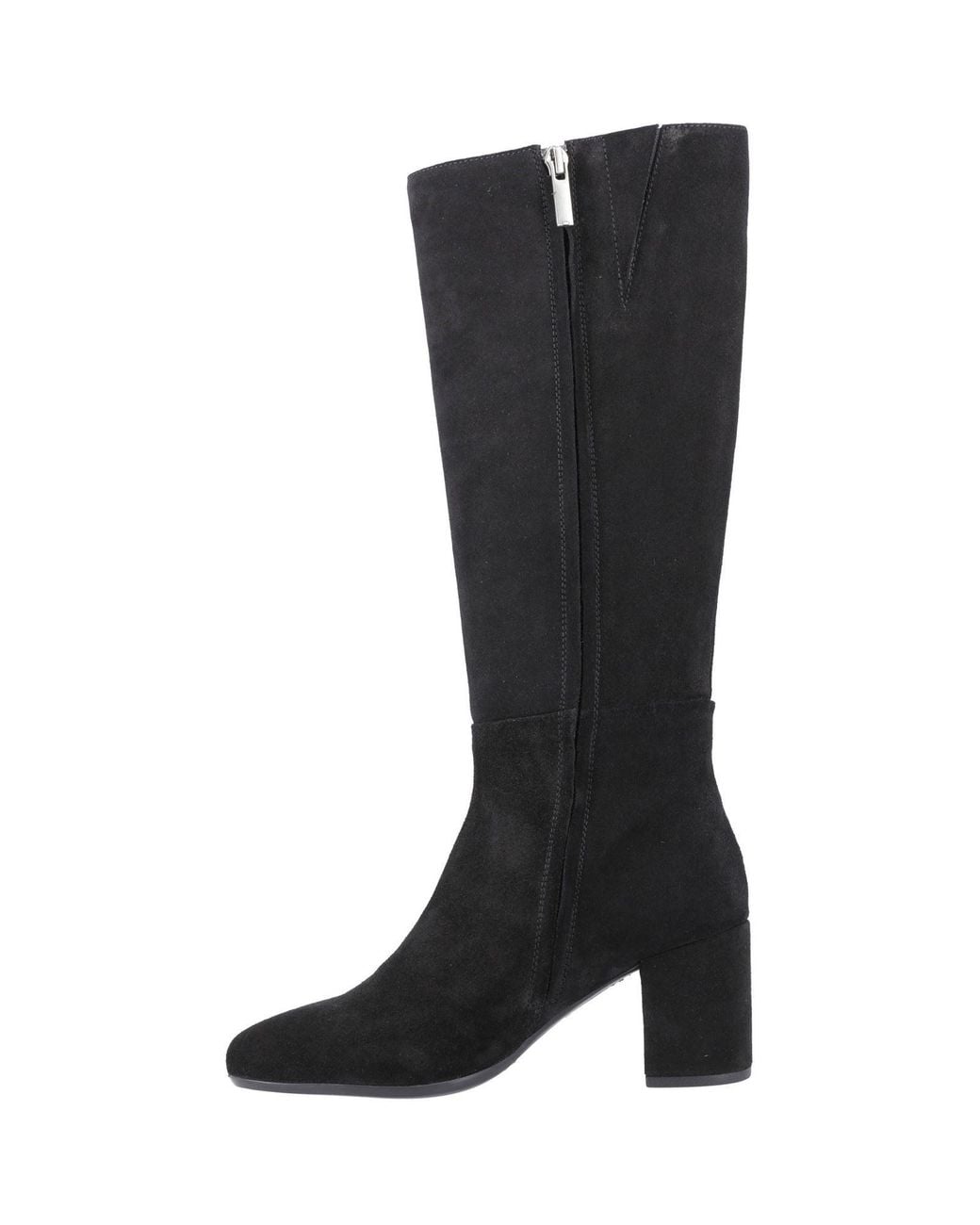 Hush Puppies Black Oprah Suede Heeled Knee High Boots
