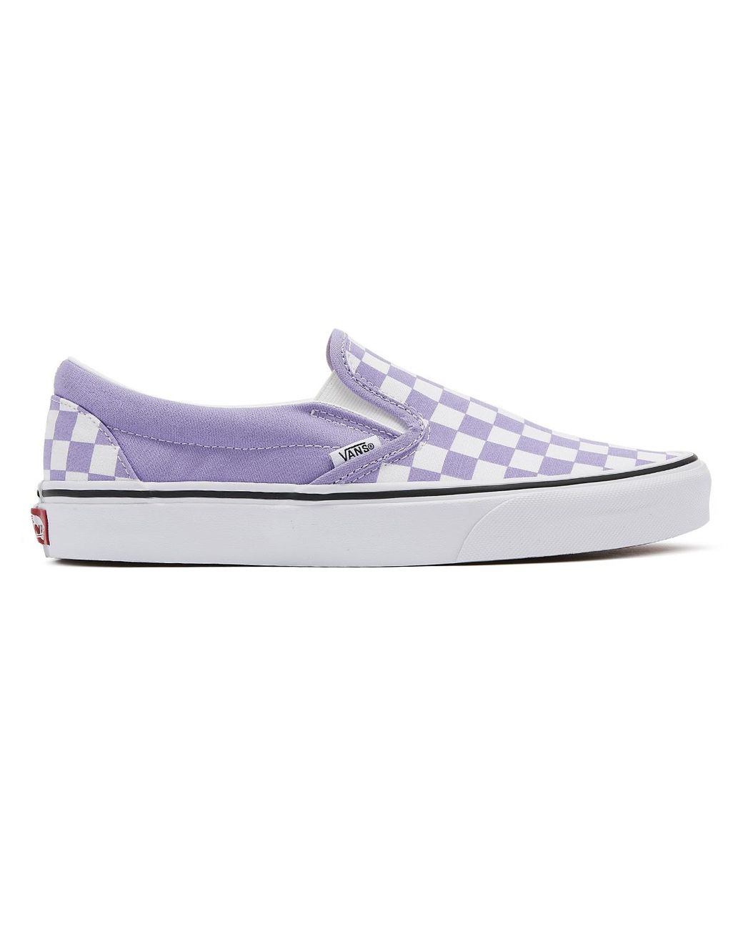 Vans slip best sale on checkerboard purple