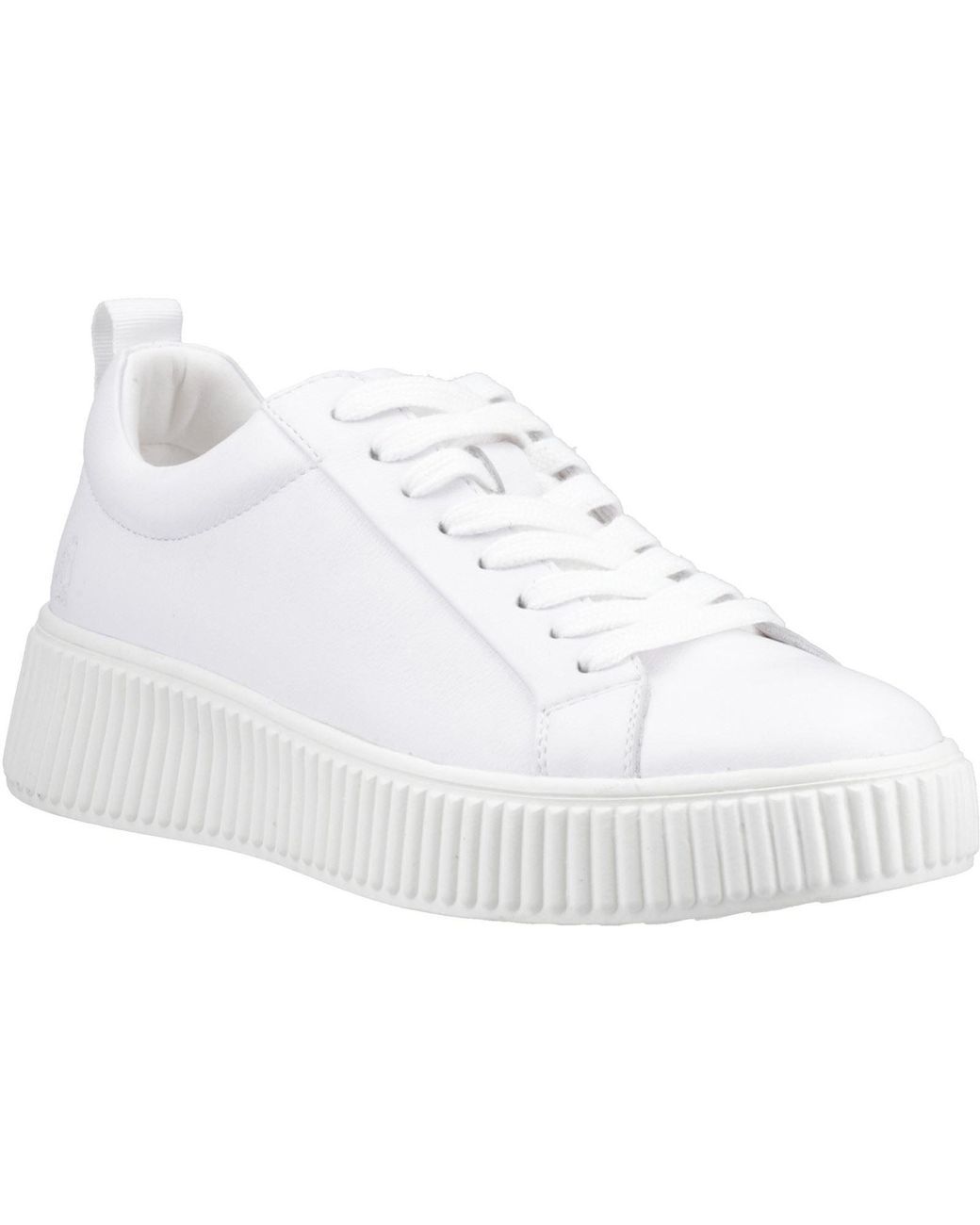 Hush Puppies White Harlow Leather Trainers