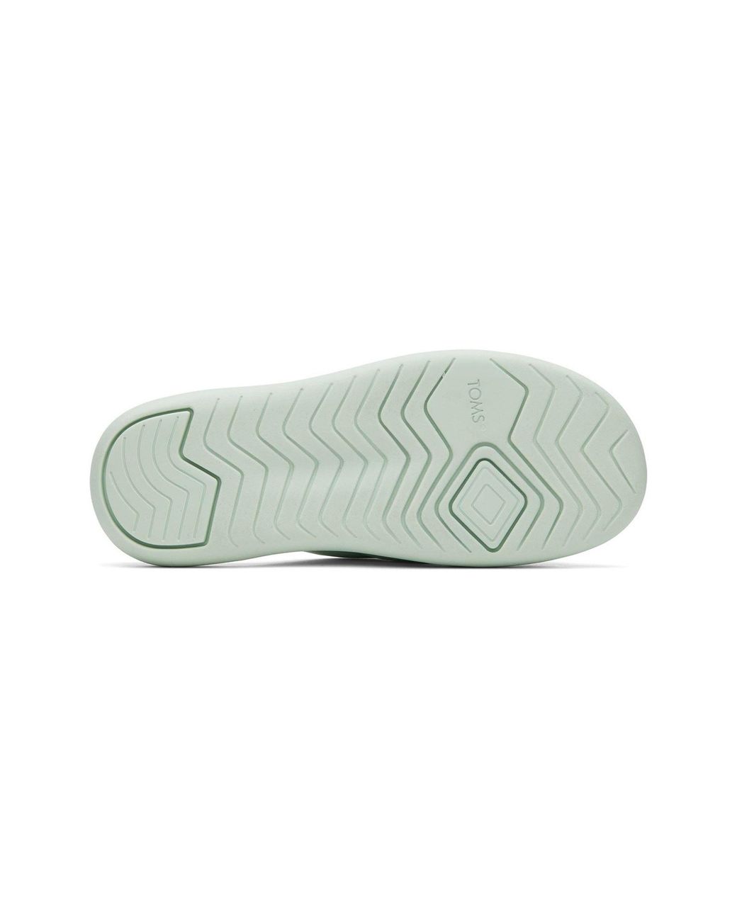 TOMS Green Mallow Crossover Polyester Blend Mint Slides