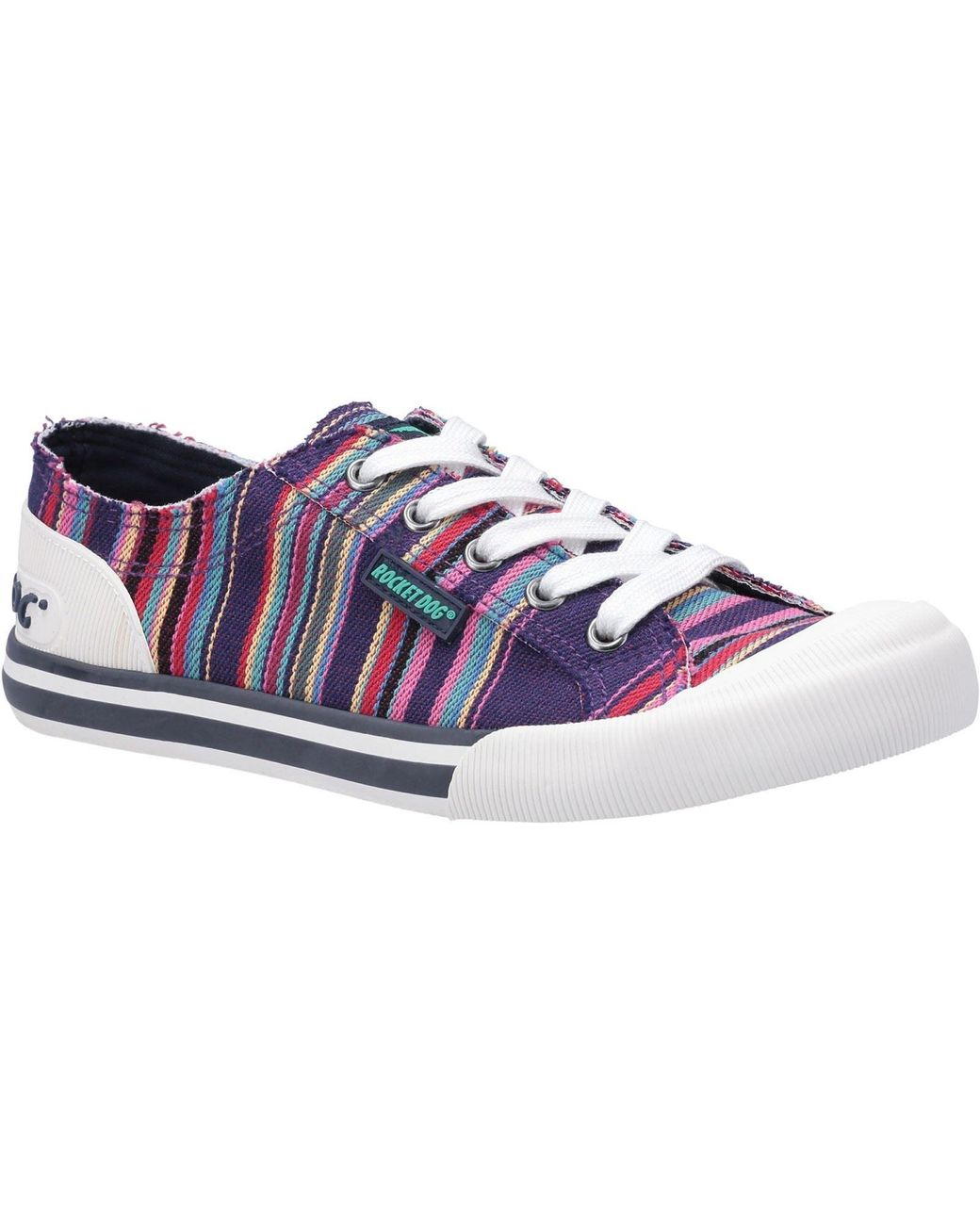 Rocket Dog Blue Jazzin Cotton Multi Trainers