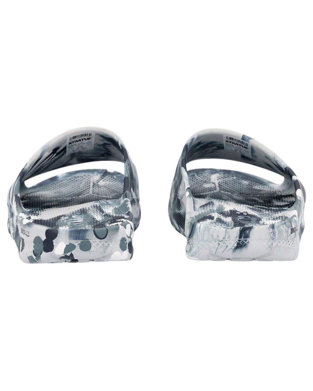 XtraTuf Blue Apres Fish Synthetic Stormy Slides for men