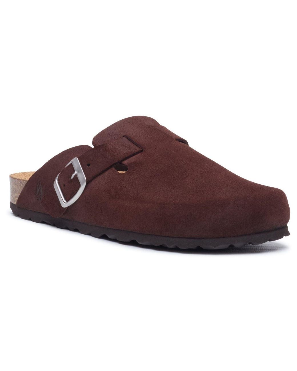 Hush Puppies Red Bailey Suede Chocolate Mules