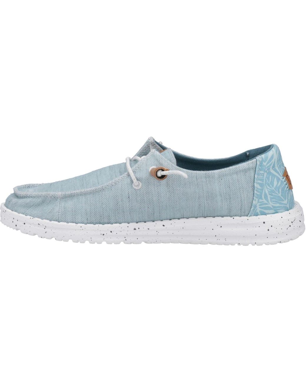 HeyDude Blue Wendy Heathered Slub Tropical Linen/Lyocell/Cotton Shoes