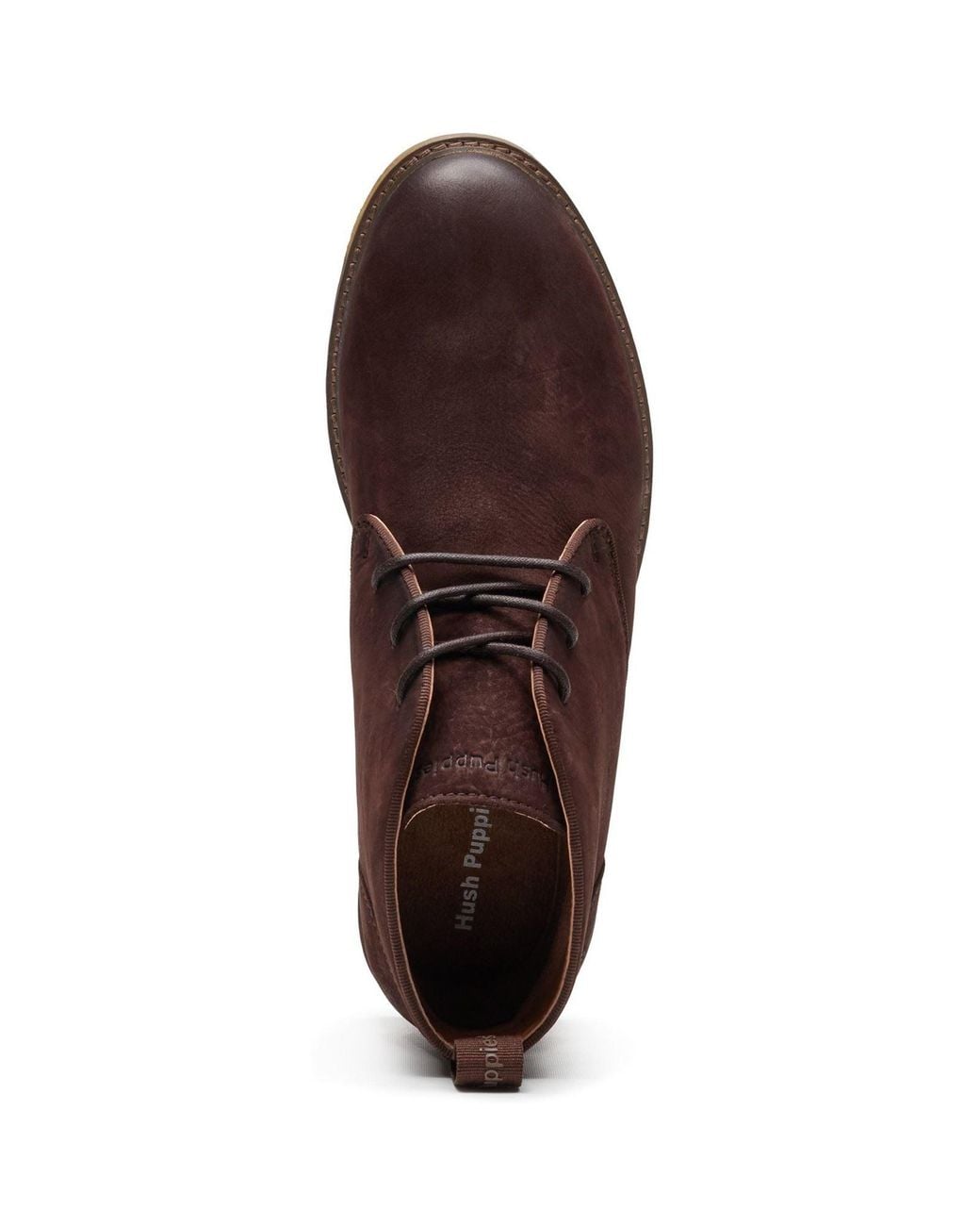 Hush Puppies Brown Ricky Leather Dark Ankle Boots for men