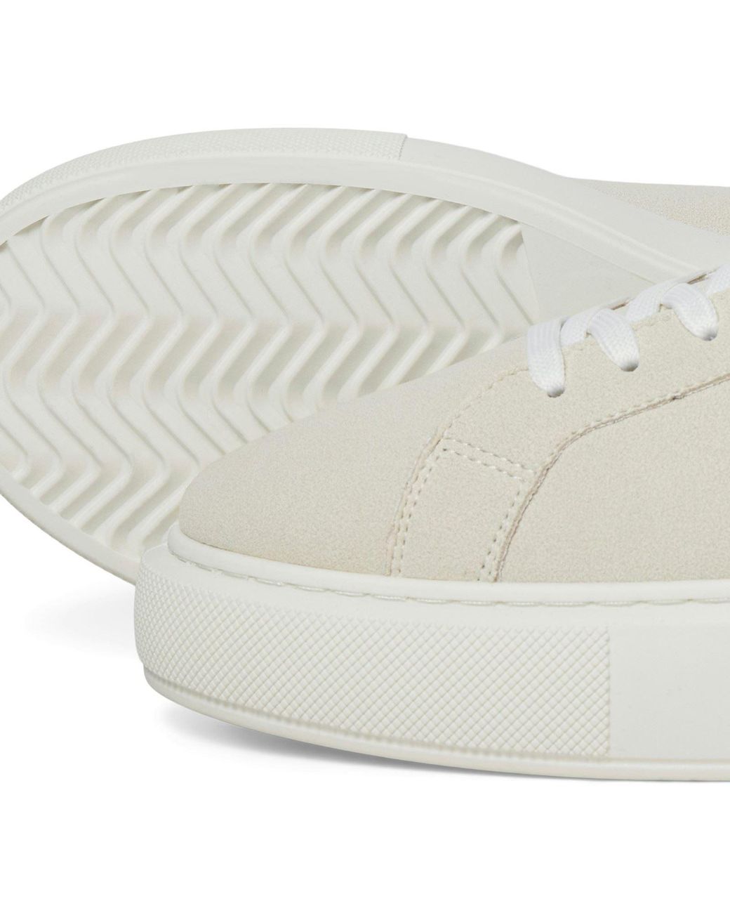 Jack & Jones White Aspire Cupsole Polyurethane Moonbeam Trainers for men