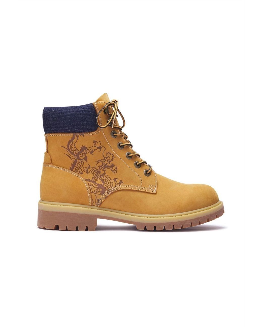 Ed Hardy Natural Dancing Dragon Nubuck Boots