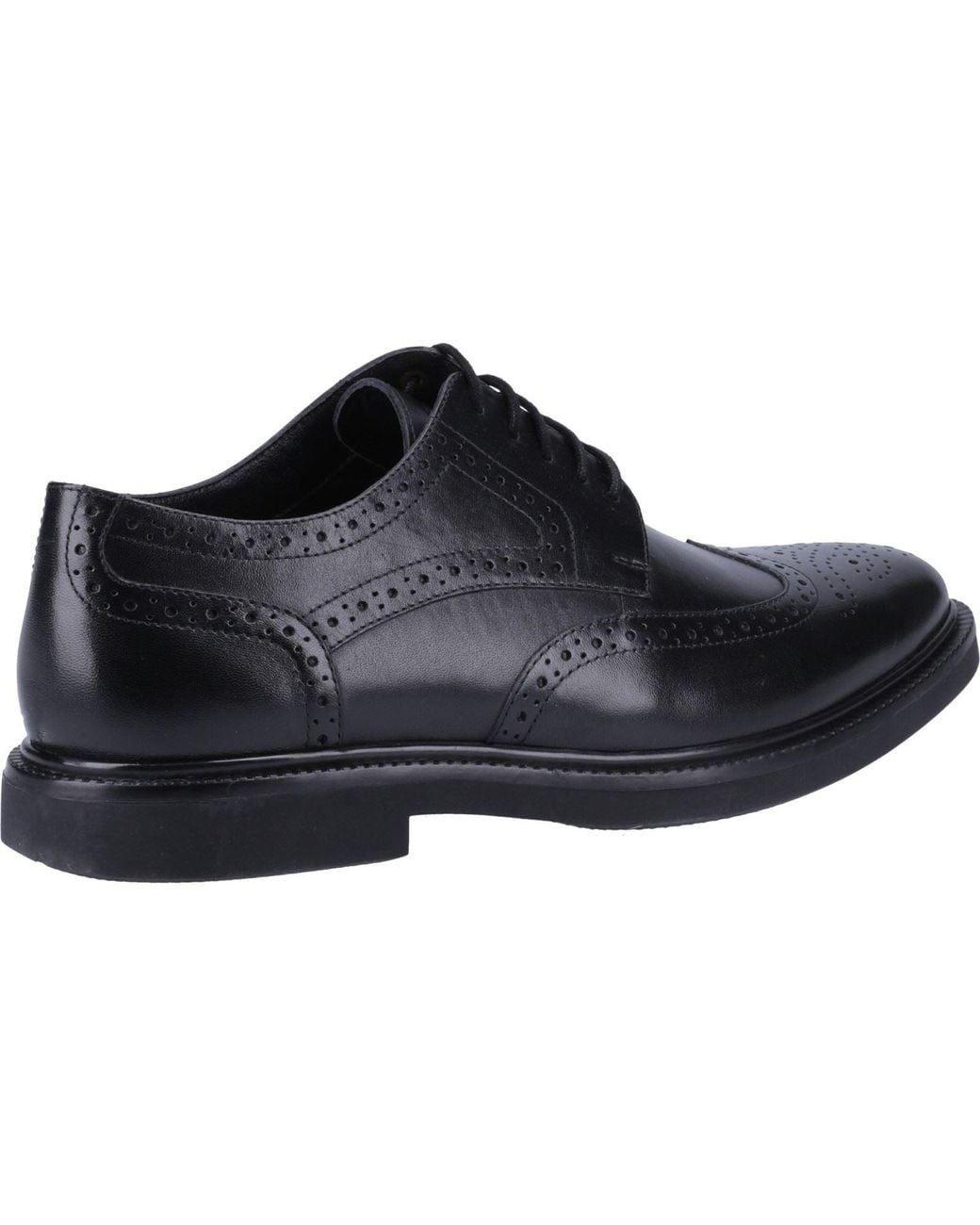 Hush Puppies Black Kingston Leather Brogues Shoes for men