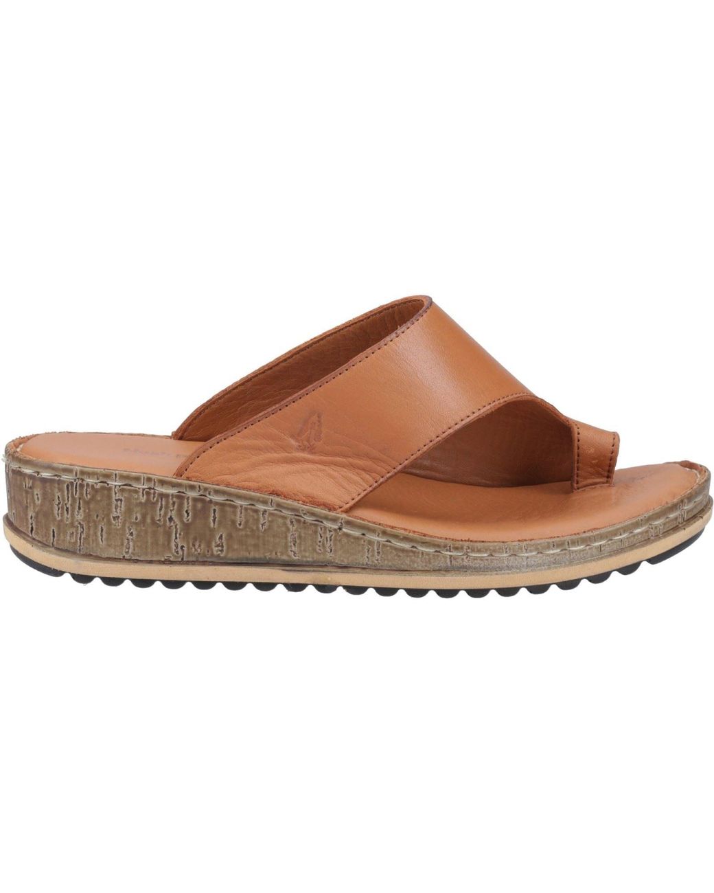 Hush Puppies Brown Elissa Toepost Suede Sandals