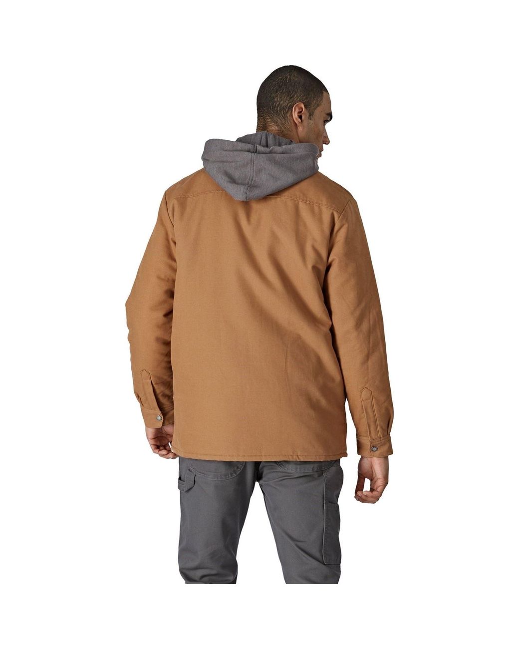 Dickies Brown Duck Shirt Jacket Cotton for men