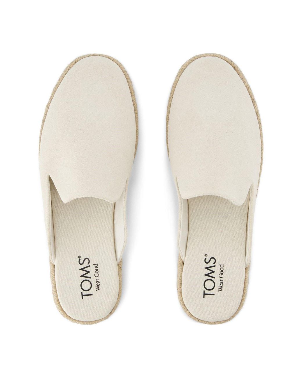 TOMS Natural Santiago Mule Leather Light Sand Mules