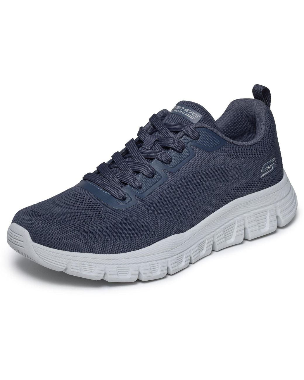 Skechers Blue Bobs B Lite Textile Dark Trainers for men