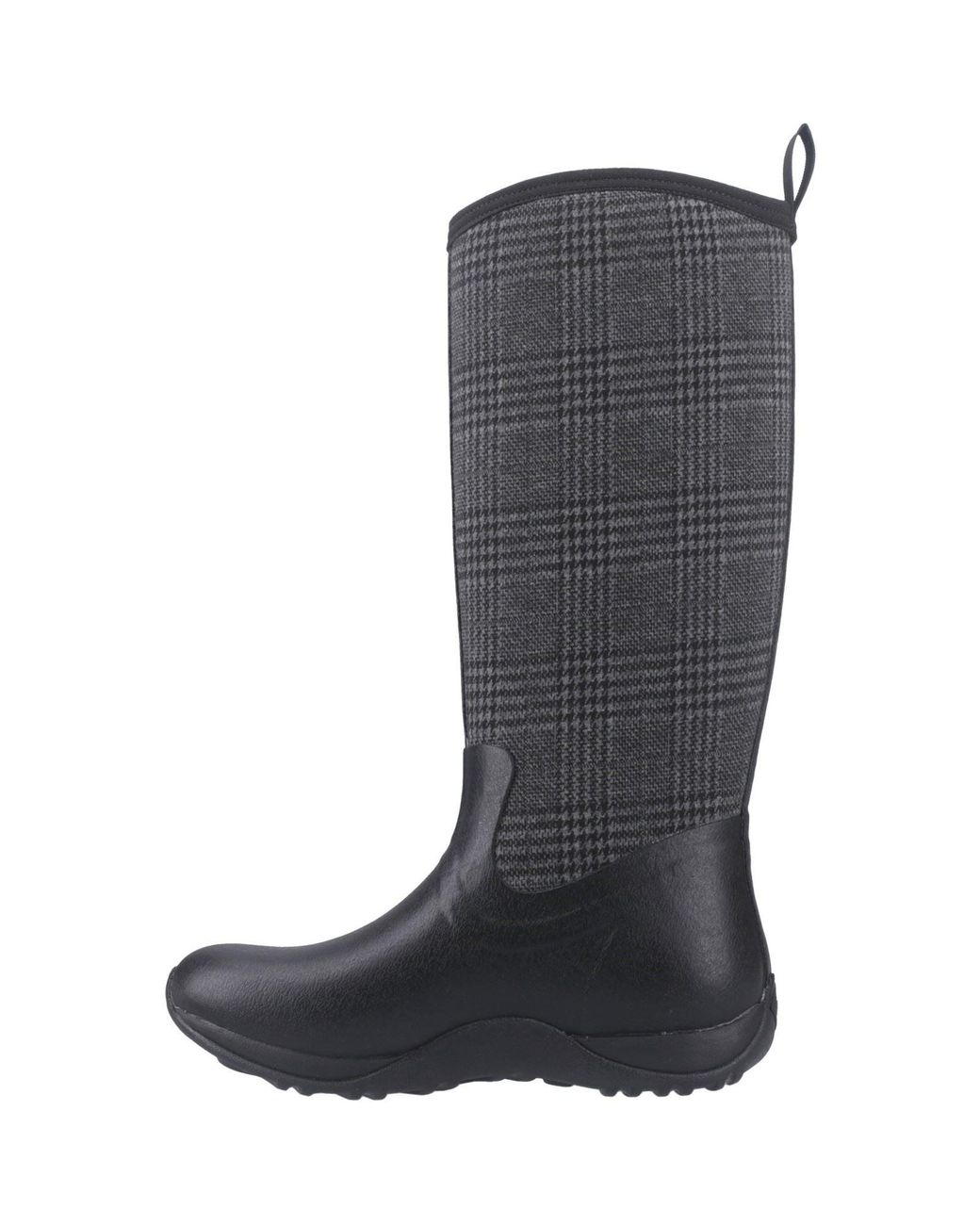Muck Boot Black Arctic Adventure Rubber /Plaid Winter Knee High Boots