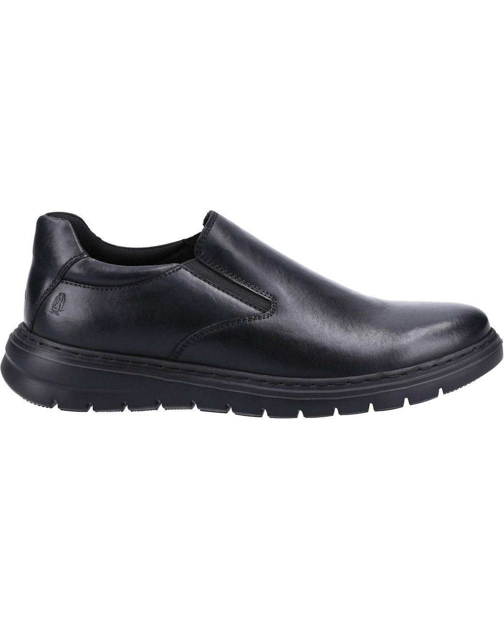 Hush Puppies Gray Trent Leather Slip-On Shoes for men