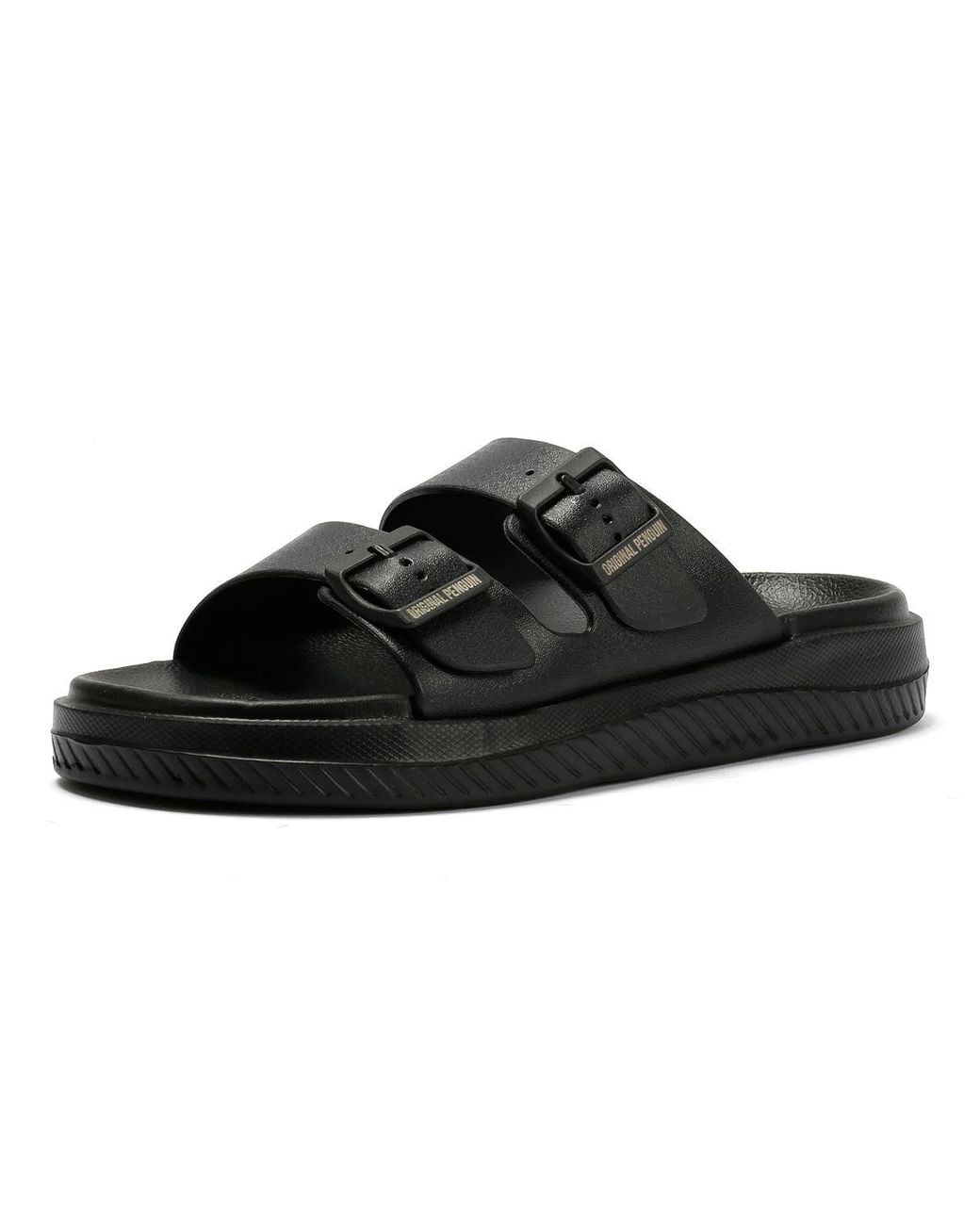 Original Penguin Black Playa Sandals for men