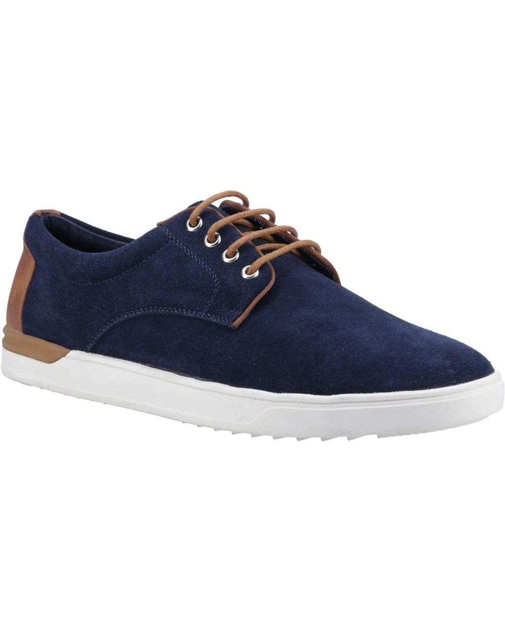 Hush Puppies Blue Joey Suede Lace-Up Shoes for men