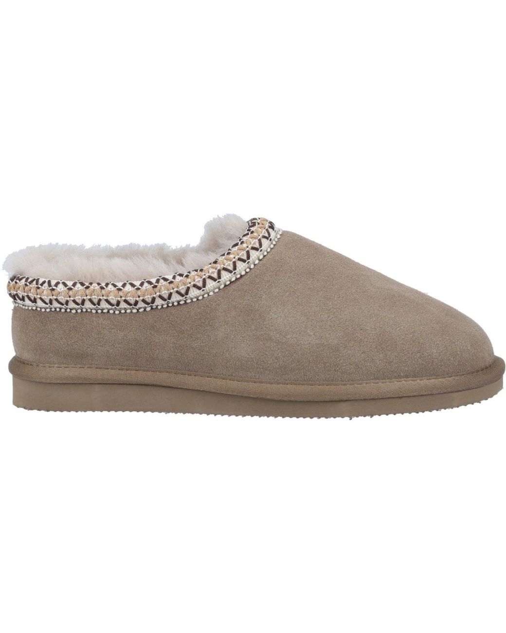 Cotswold Gray Foxmoor Leather Slippers
