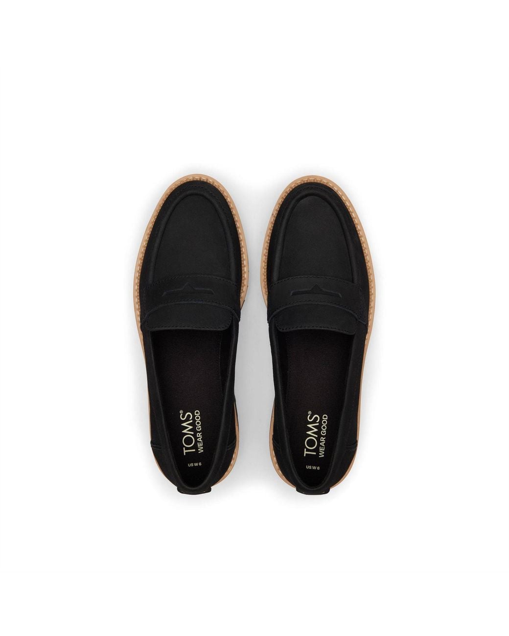 TOMS Black Cara Leather Loafers
