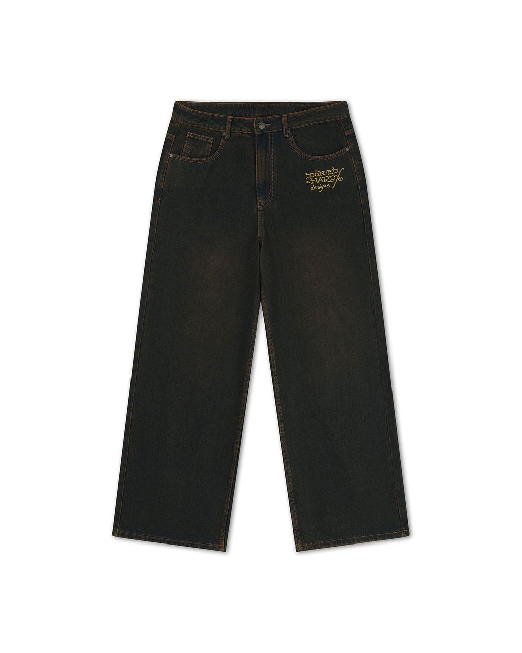 Ed Hardy Black Slithering Dragon Xxtra Sandy Jeans for men