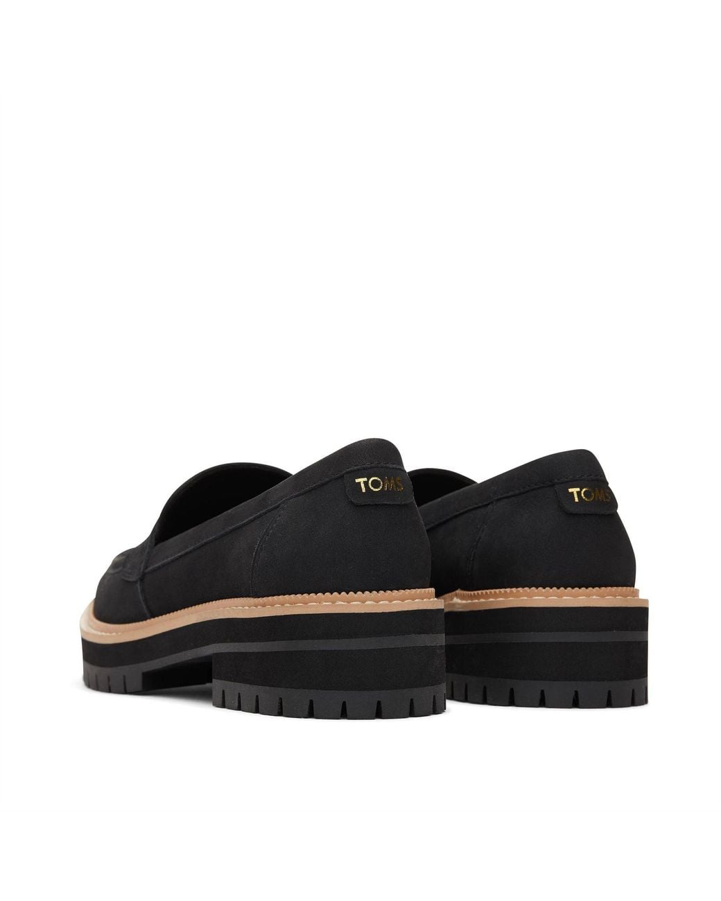 TOMS Black Cara Leather Loafers