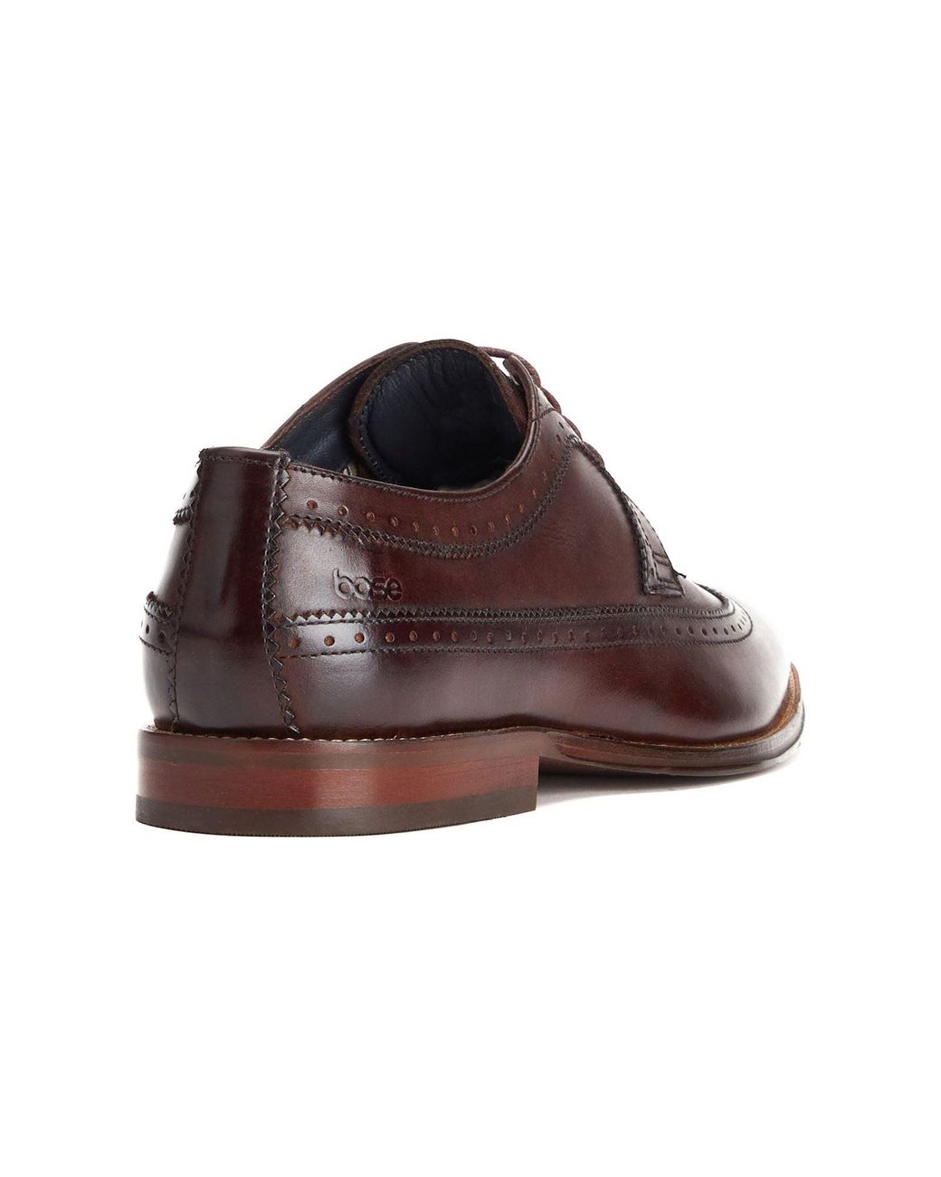 Base London Brown Havisham Leather Derby Shoes for men