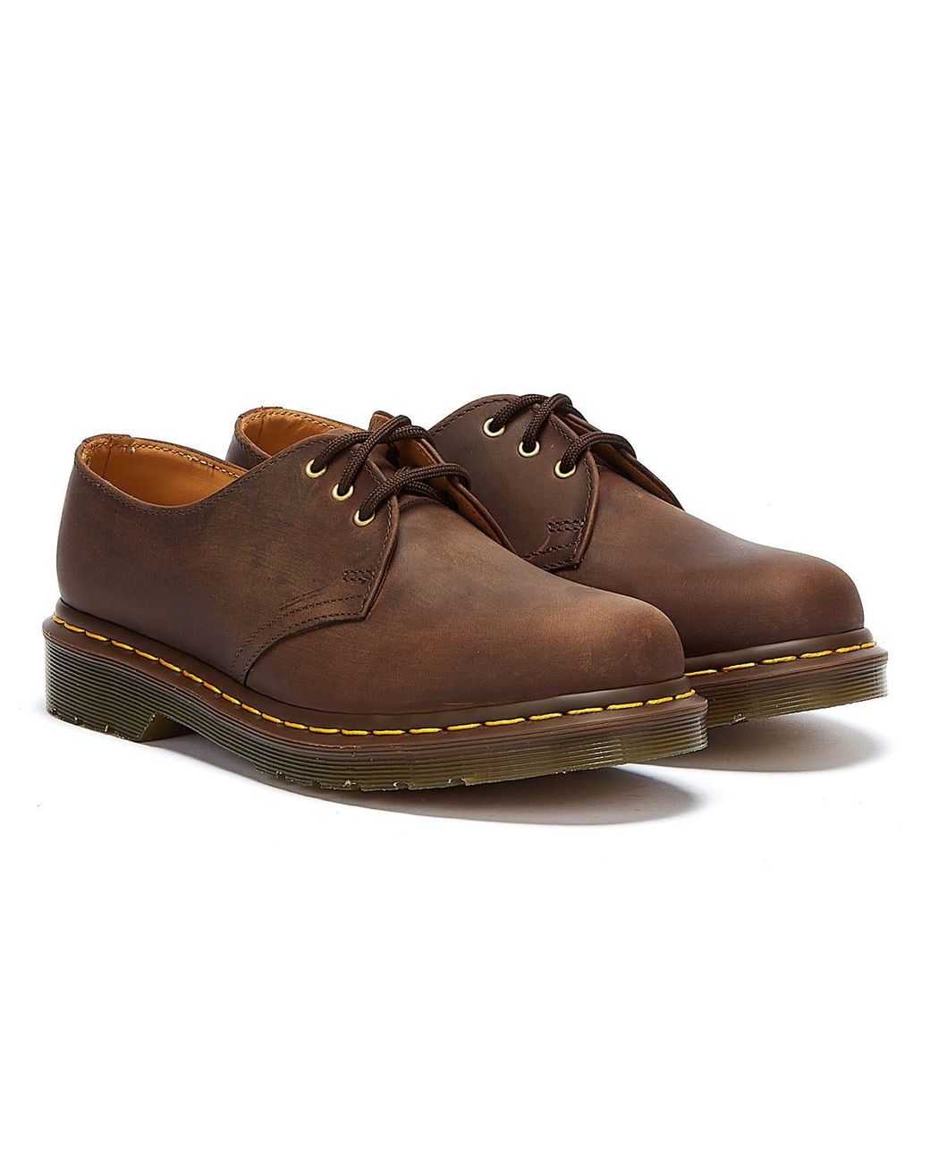 Dr. Martens Leather 1461 Smooth Shoe in Brown for Men - Save 17% - Lyst