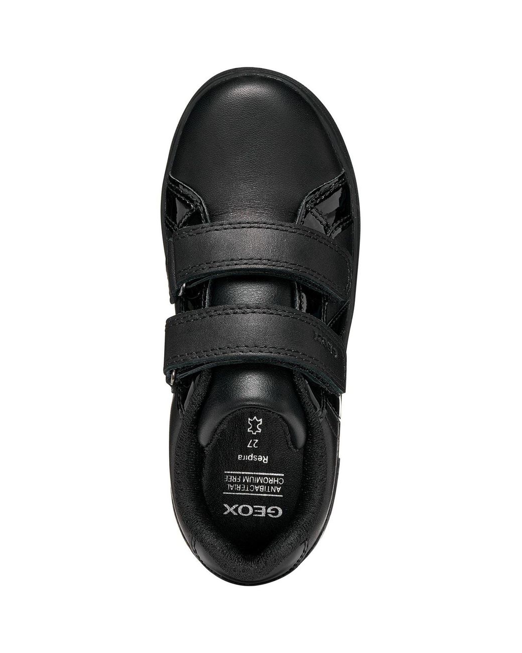 Geox Black J Eclyper Leather Trainers