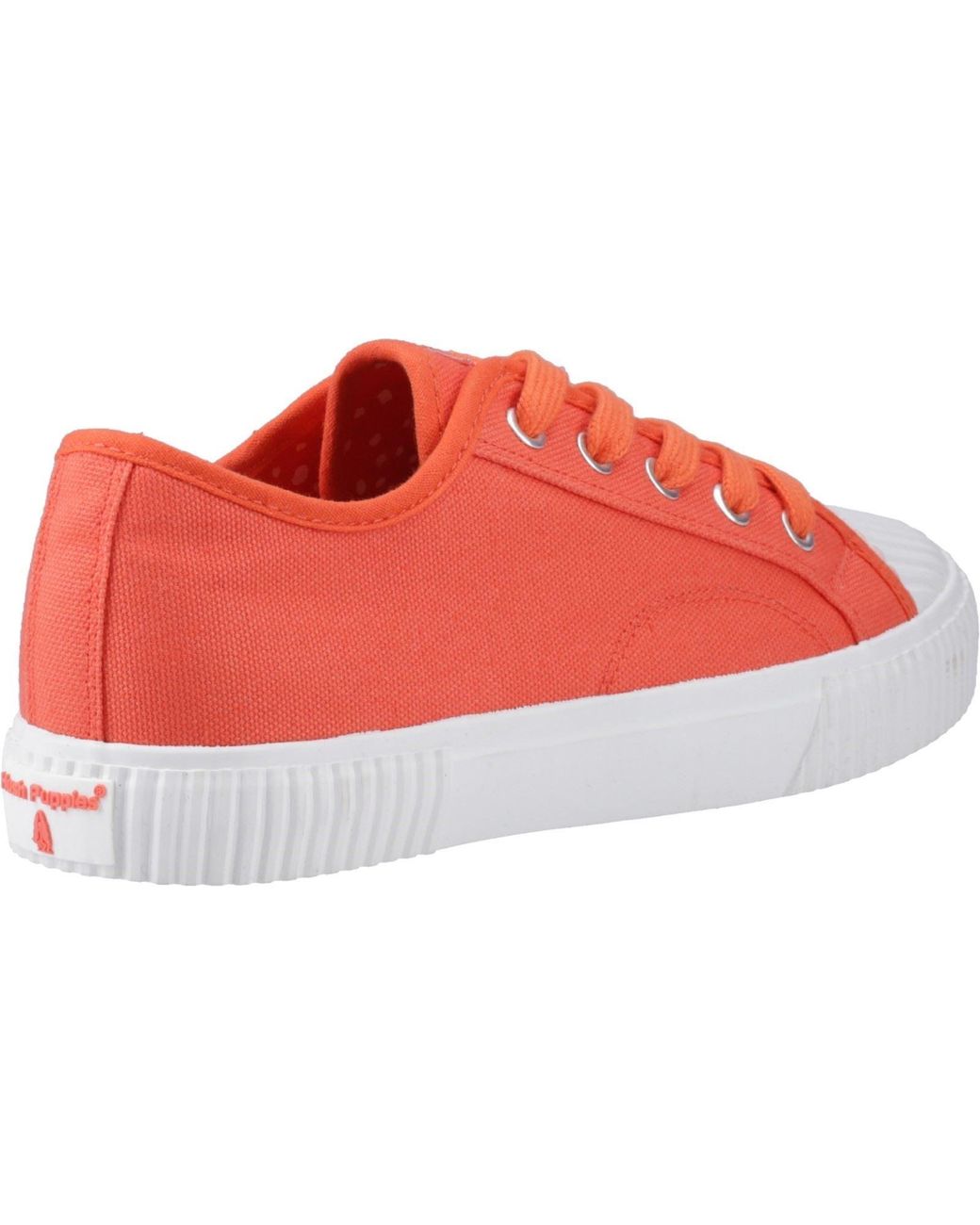 Hush Puppies Red Freya Canvas Textile Trainers