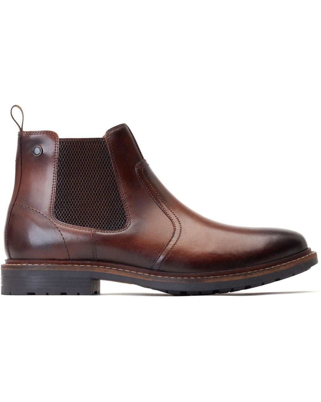Base London Brown Bloom Leather Burnt Boots for men
