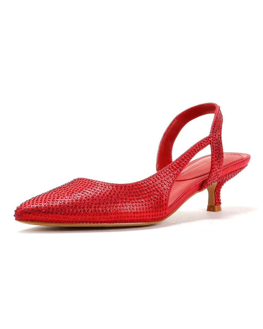French Connection Red Venus Kitten Heels