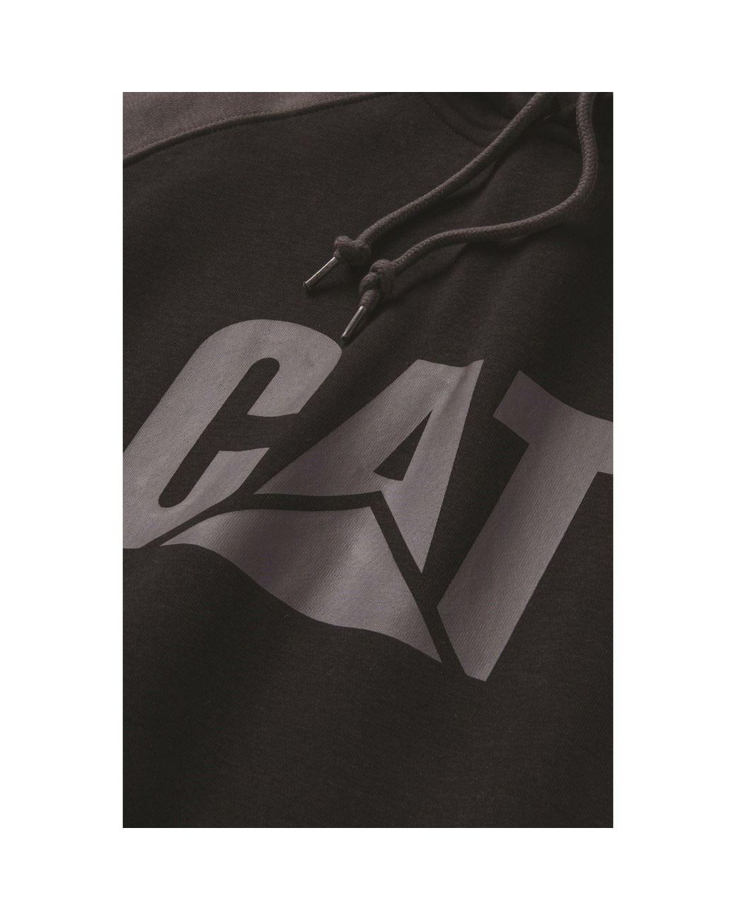 Caterpillar Black Raglan Cotton Hoodie for men