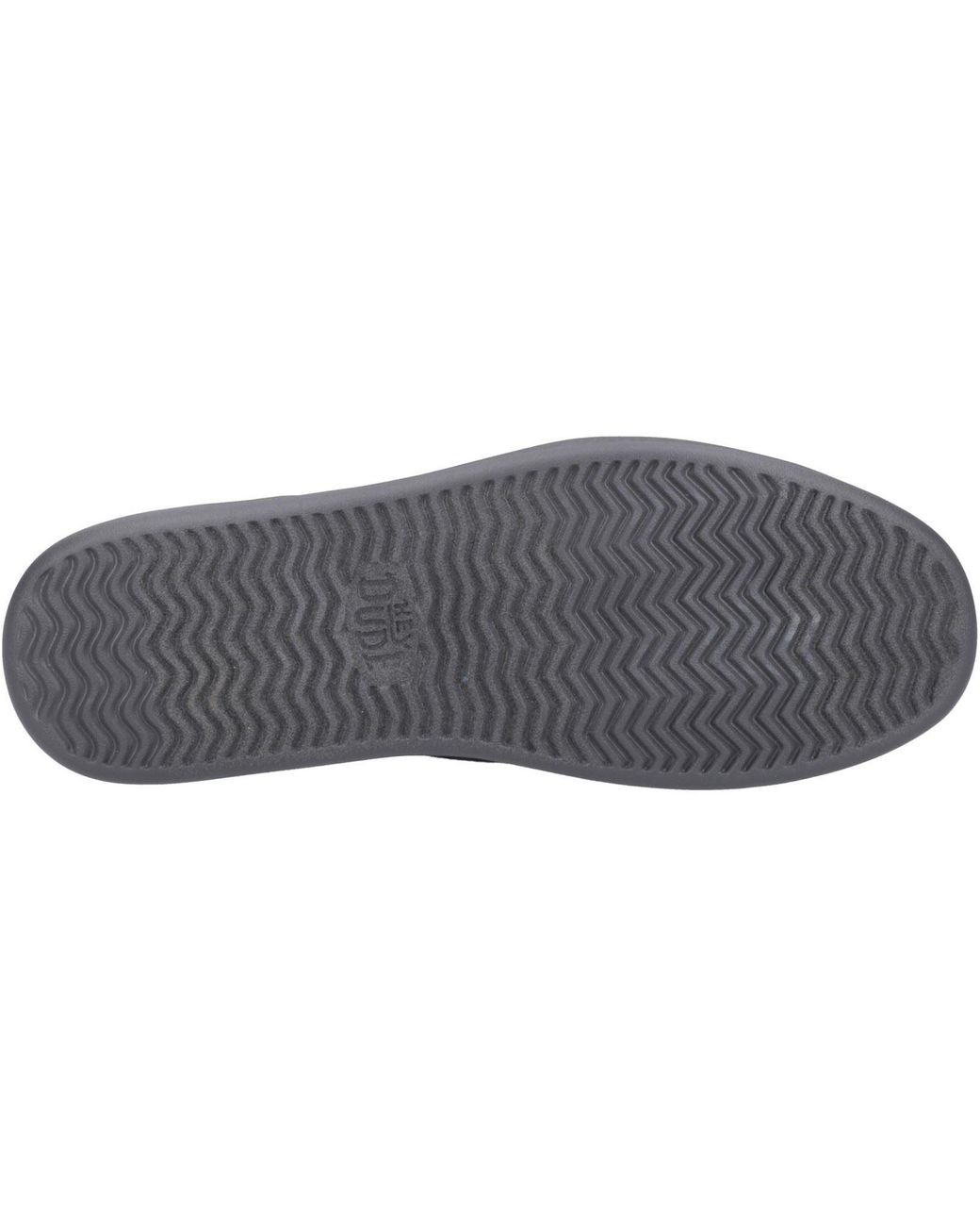 HeyDude Blue Sunapee Canvas 100% Cotton /Charcoal Loafers for men