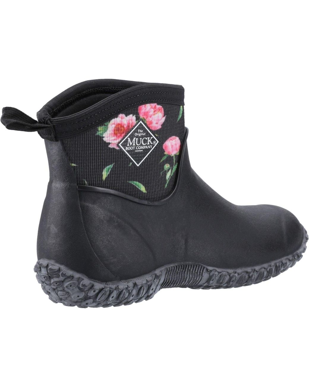 Muck Boot Black Muckster Ii Ankle Rubber/Roses Wellington Boots