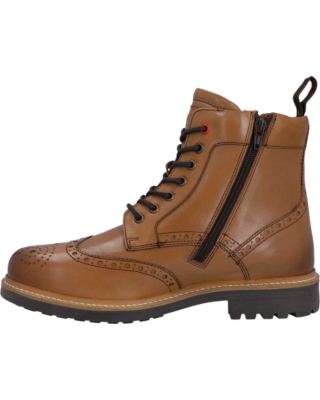 Hunter Brown Cawdor Brogue Ankle Boots for men