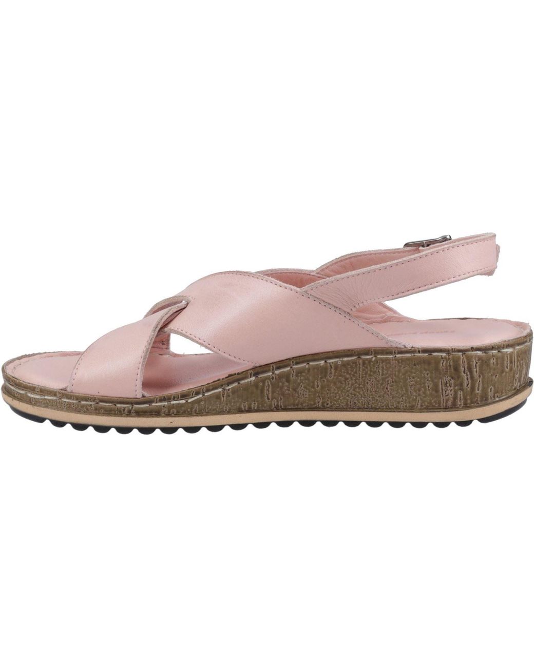Hush Puppies Pink Elena Leather Blush Wedges