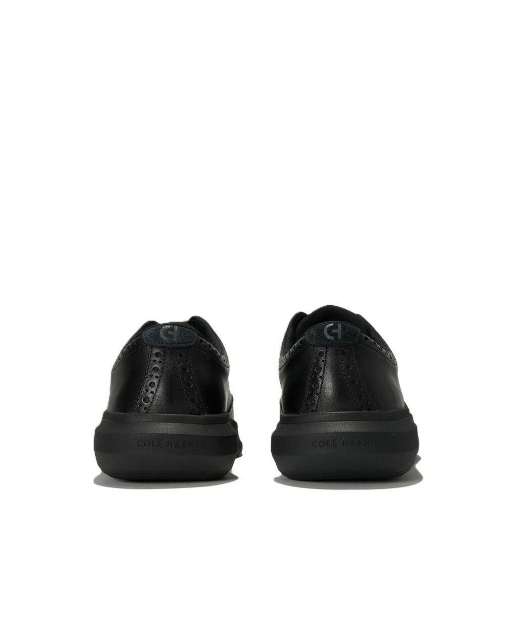 Cole Haan Black Grand Aerion Wingtip Oxfords Leather Lace-Up Shoes for men