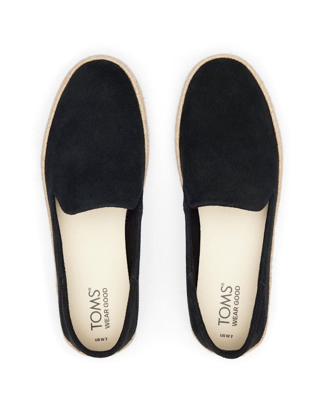 TOMS Blue Carolina 100% Cow Espadrilles Leather