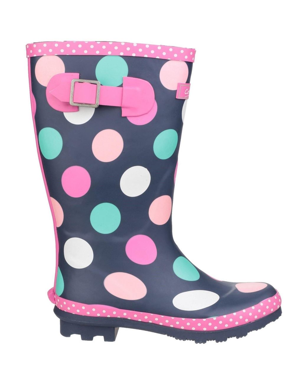 Cotswold Blue Dotty Rubber Multicoloured Wellington Boots