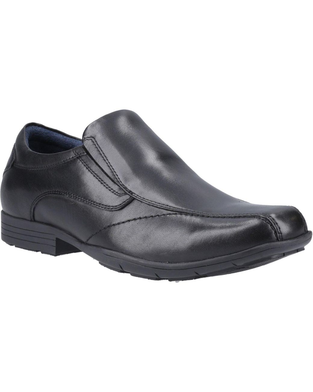 Pod Gray Dundee Leather Slip-On Shoes for men