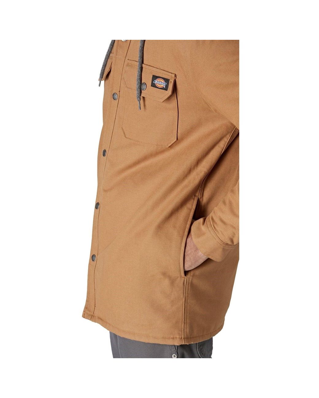 Dickies Brown Duck Shirt Jacket Cotton for men