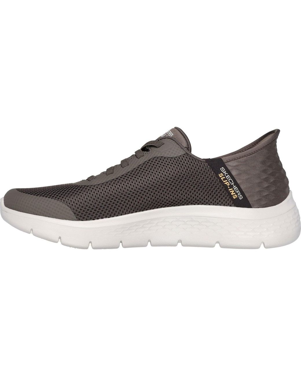 Skechers Gray Go Walk Flex Hands Up 216324-Brn Lace Up Shoes for men