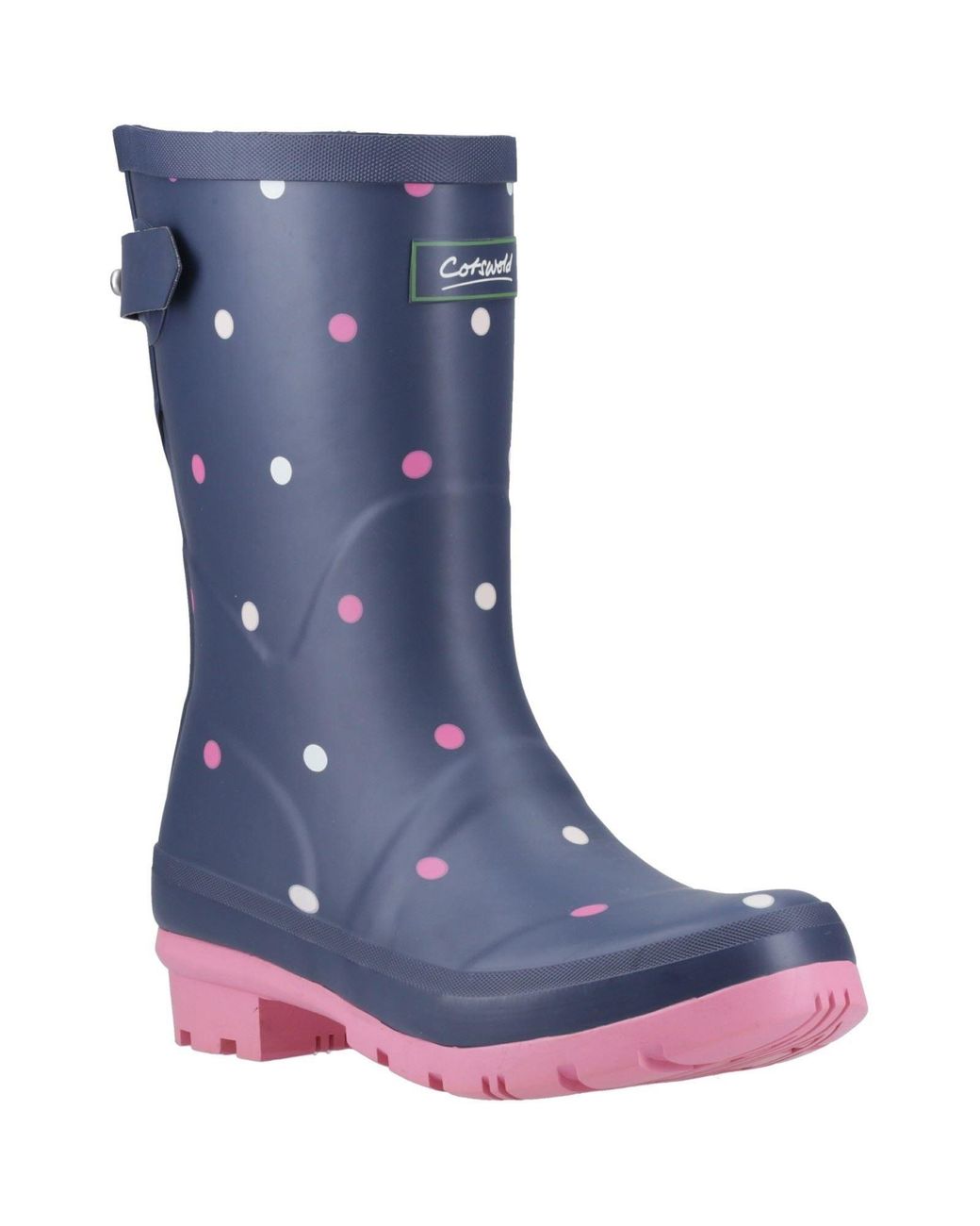 Cotswold Blue Clarence Mid Rubber Spot Wellington Boots