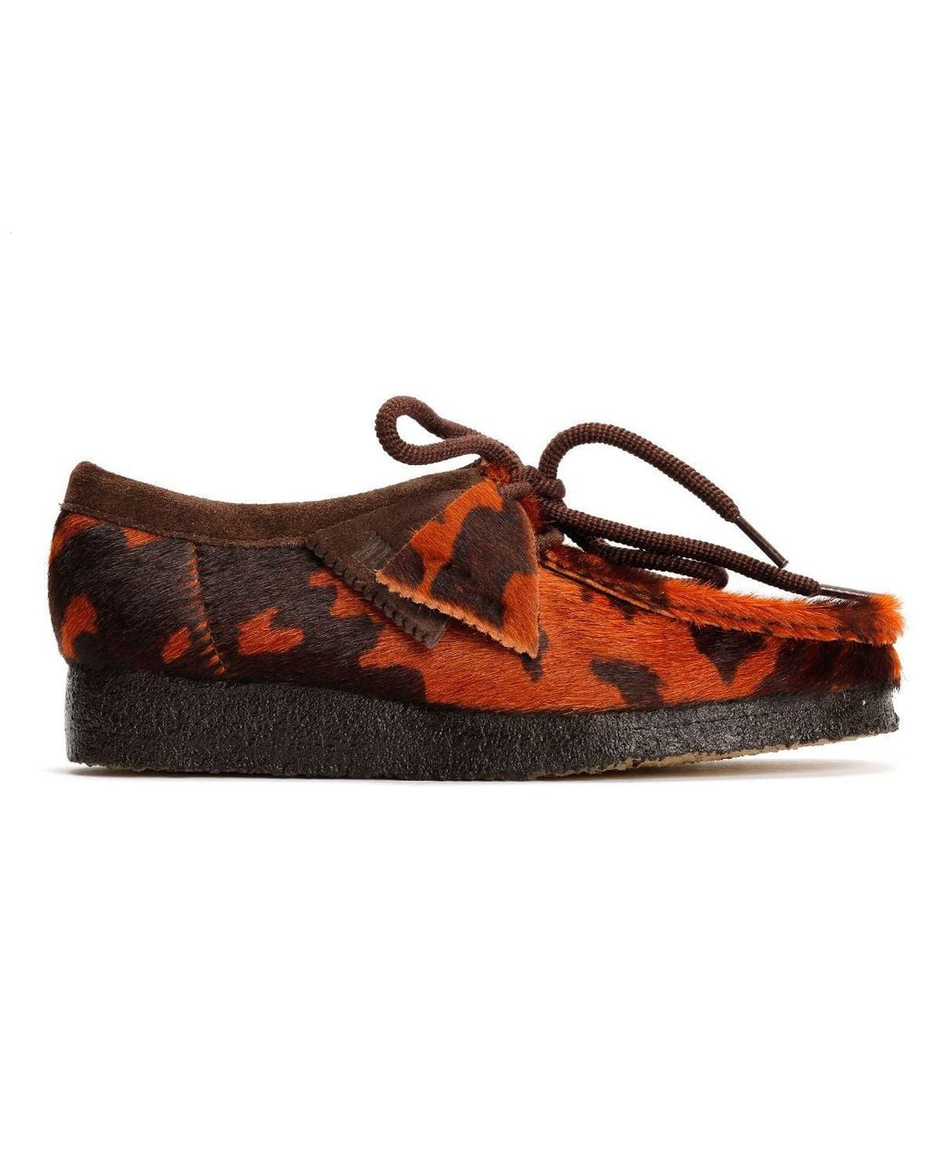 Clarks Red Wallabee Cow Print Shoes