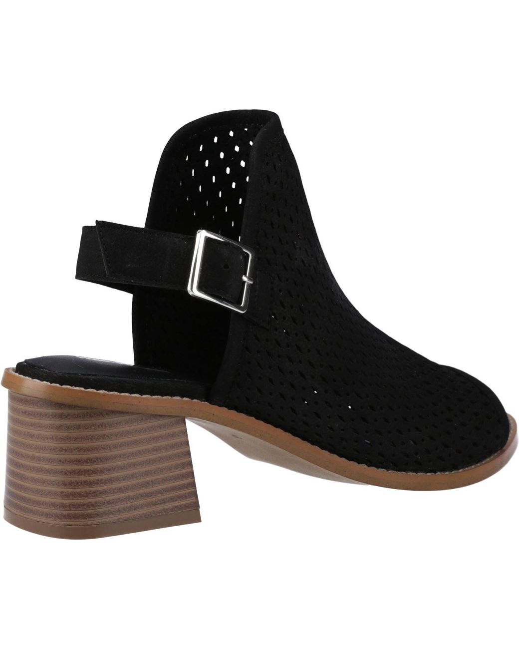 Hush Puppies Black Louise Heeled Leather Heels
