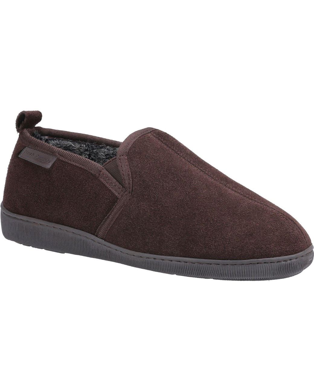 Hush Puppies Brown Arnold Suede Slippers for men