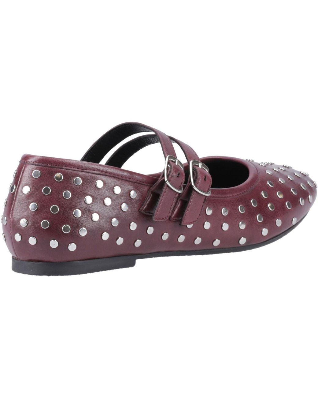 Hush Puppies Purple Nixie Leather Flats