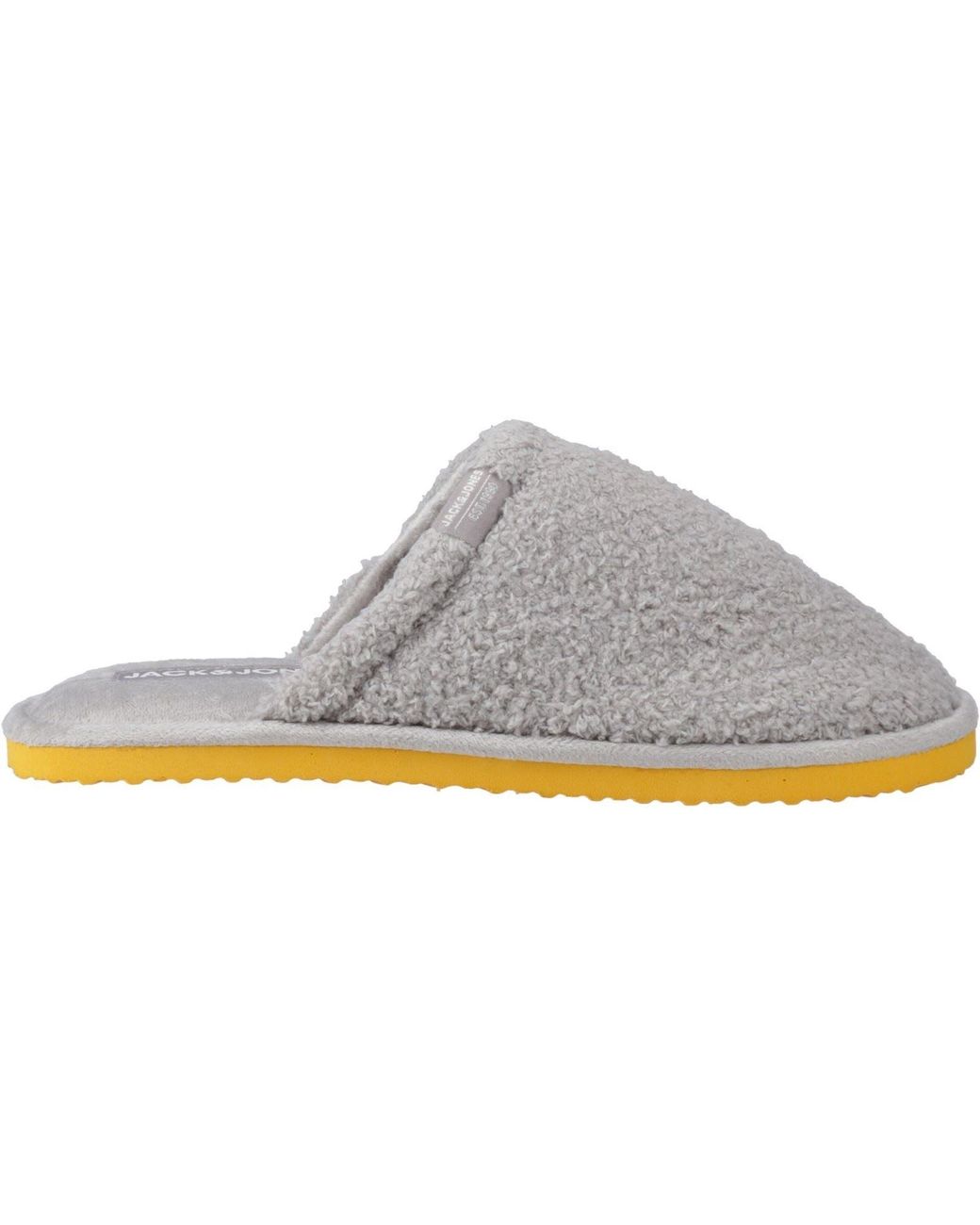 Jack & Jones Gray Harry Fluff Synthetic Frost Slippers for men