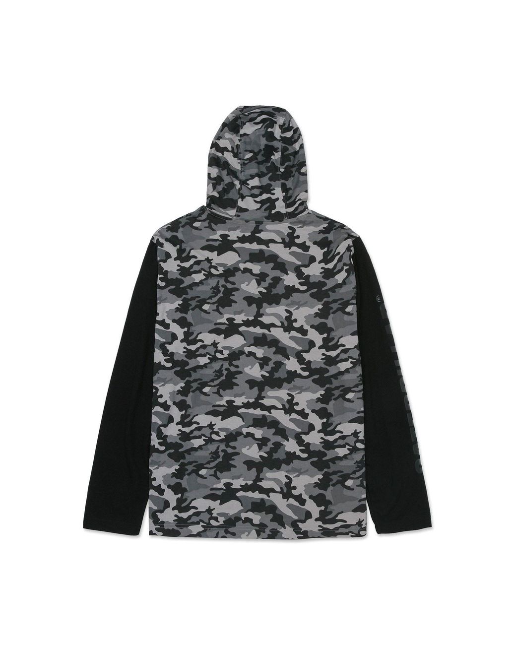 Caterpillar Black Hooded Long Sleeve Cotton T-Shirt for men